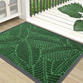 Colorxy Waterproof Doormat, Sturdy Natural Rubber Front Indoor Mat, Non Slip Low Profile Indoor Outdoor Door Mats, Stain and Fade Resistant Floor Mat, Easy Clean Patio Entrance Mat, 47''x24'', Green
