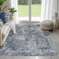4x6 Area Rugs for Living Room Rug Washable: Abstract Rug for Dining Room Bedroom Carpet Non Slip 4 by 6 Indoor Modern Nursery Home Office Black