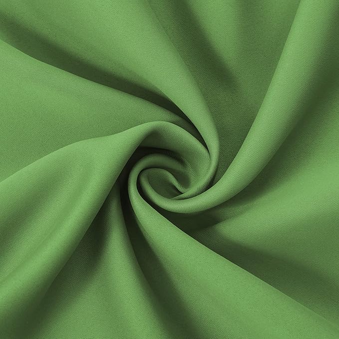 LEMOMO Blackout Curtains 66 x 95 inch/Light Green Curtains Set of 2 Panels/Thermal Insulated Room Darkening Bedroom Curtains