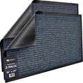Sierra Concepts Front Door Mat Welcome Floor Mats - Entryway Indoor Outdoor Entrance Doormat, Patio, Porch, Muddy Shoe, Inside Outside Low Profile, 36x24 inches, 2-Pack Gray