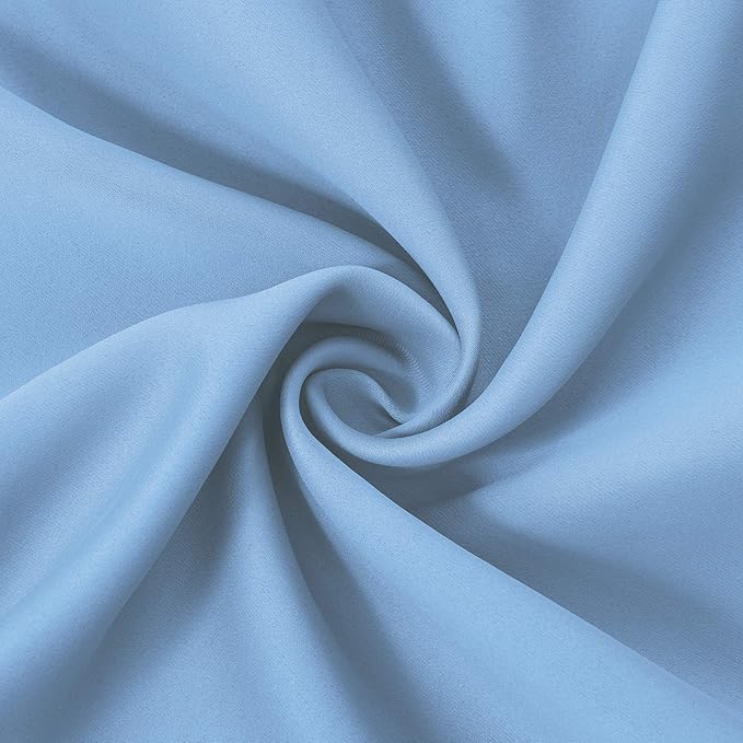 LEMOMO Sky Blue Thermal Blackout Curtains/52 x 95 Inch/Set of 2 Panels Room Darkening Curtains